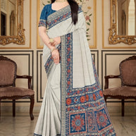 Fashionable Printed Saree with Blouse Piece for Festive Collection  | PUS-JALPARI-5A