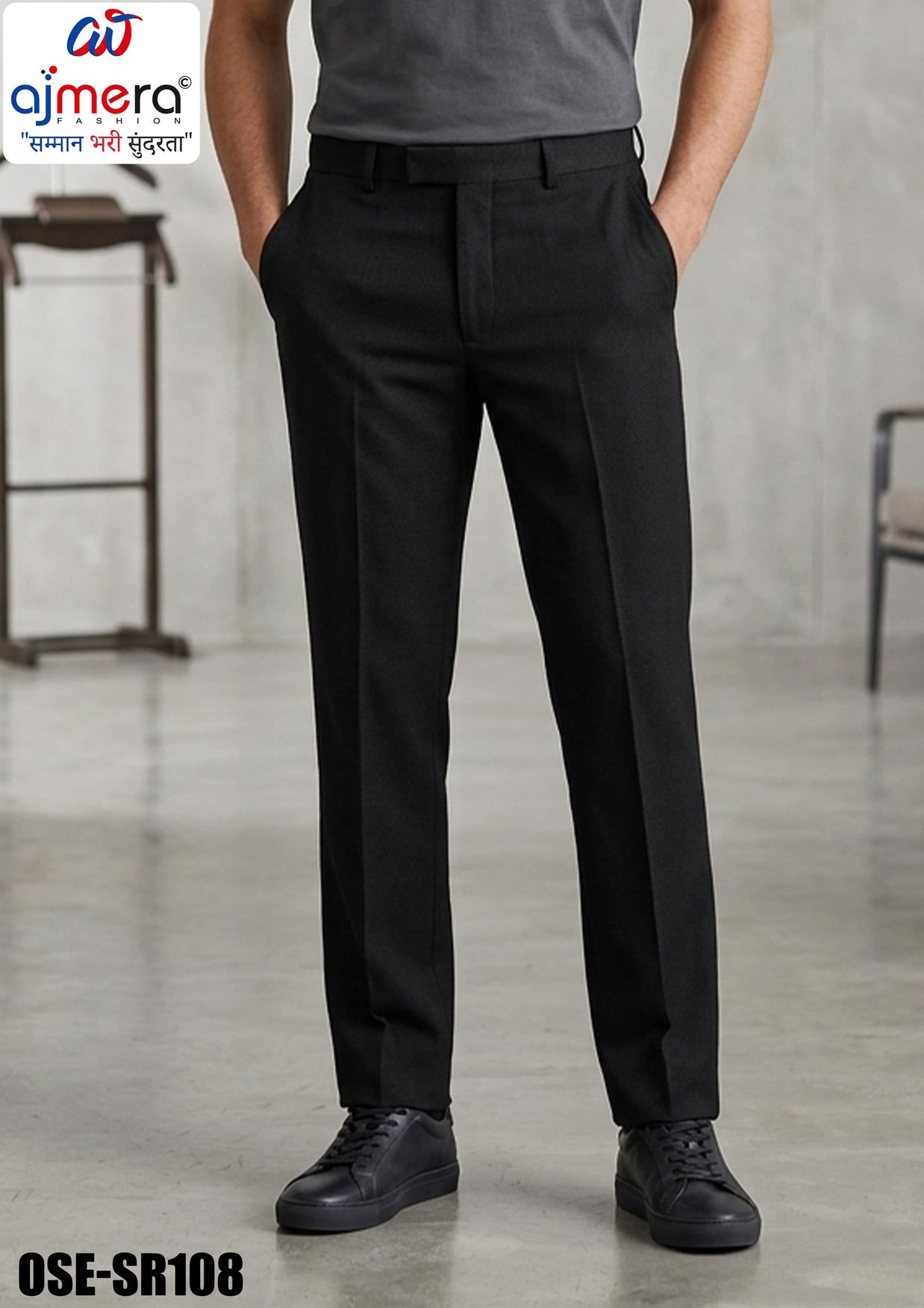 Premium Men's Formal Pant for Office & Business Wear | OSE-SR108