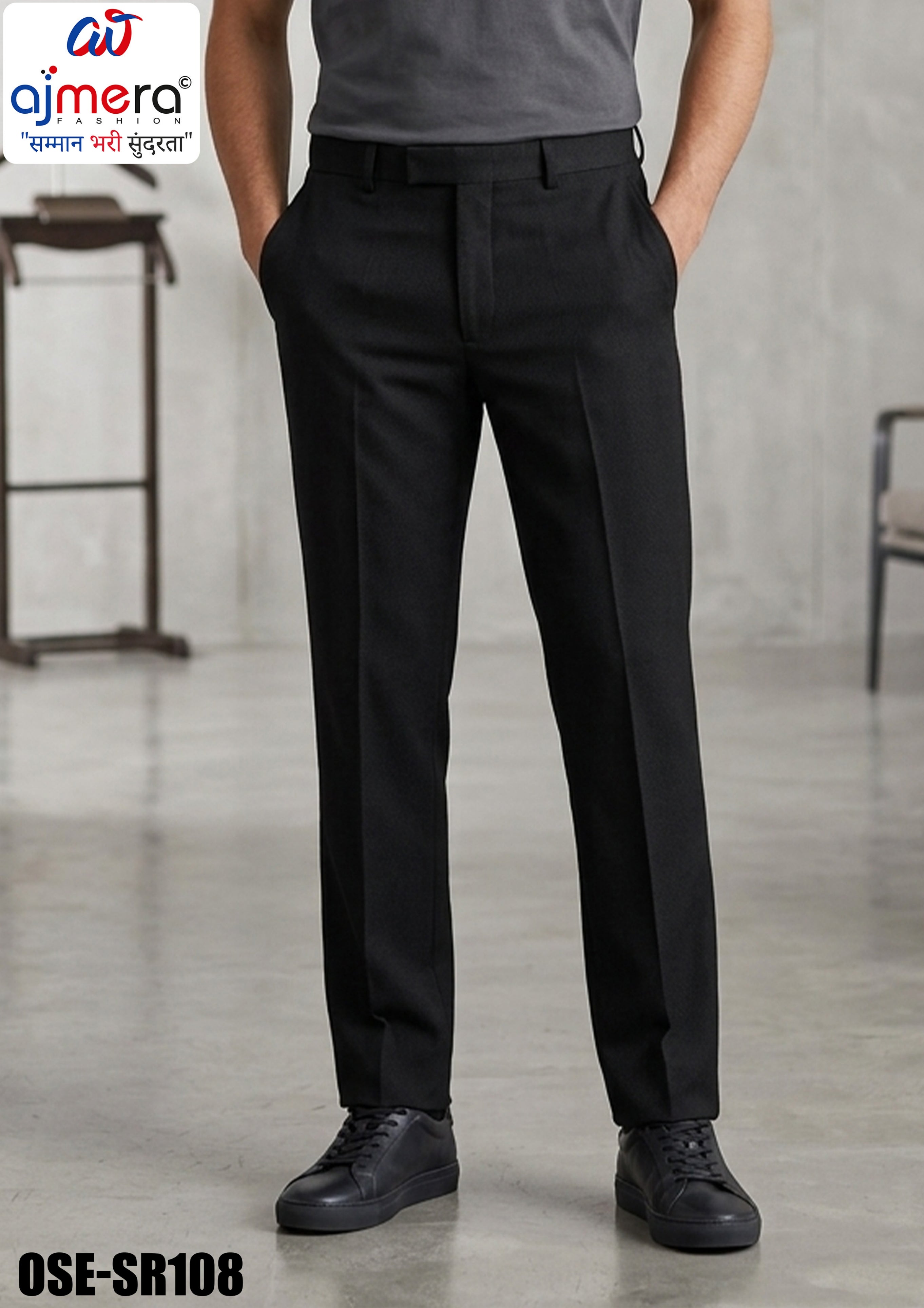 Premium Men's Formal Pant for Office & Business Wear | OSE-SR108