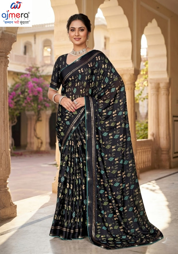 Premium Printed Saree with Matching Blouse Piece for Ethnic Elegance | SSR-MEDONA