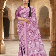 Stylish Printed Saree with Blouse Piece for Traditional Celebrations | GLC-ALPHA
