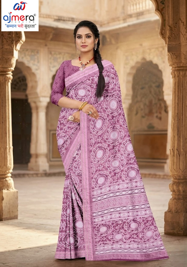 Stylish Printed Saree with Blouse Piece for Traditional Celebrations | GLC-ALPHA