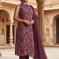 Designer Modal Silk Kurti Set for Women | MJC-MODAL SILK PRINT