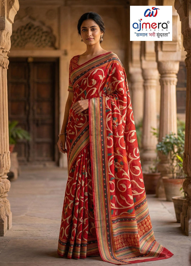 Cotton Saree with Without Blouse for Premium Ethnic and Traditional Wear | KKN-JOYFUL