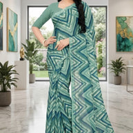 Weightless Print Loose Saree without Blouse for Premium Ethnic and Traditional Wear | APAR-BMW
