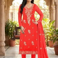 Elegant Semi PC Unstitched Suit Set | MJI-MAHANANDA