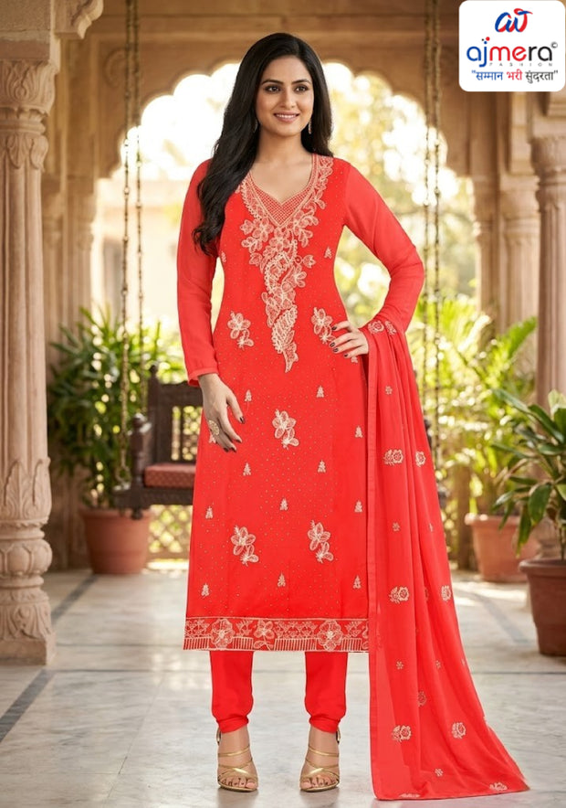 Elegant Semi PC Unstitched Suit Set | MJI-MAHANANDA
