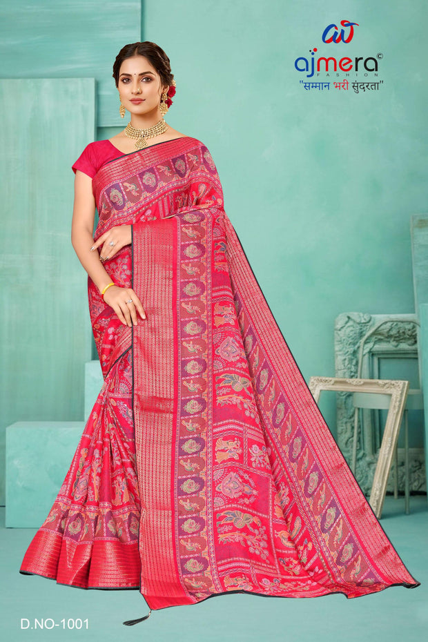Graceful Printed Saree with Blouse Piece for Modern Ethnic Fashion  | SNR-RASHI