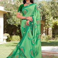 Exclusive Printed Saree with Blouse Piece for Elegant Ethnic Look  | PRM-MADAM SIR