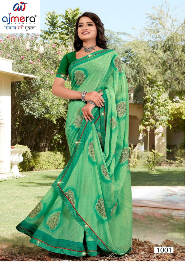 Exclusive Printed Saree with Blouse Piece for Elegant Ethnic Look  | PRM-MADAM SIR