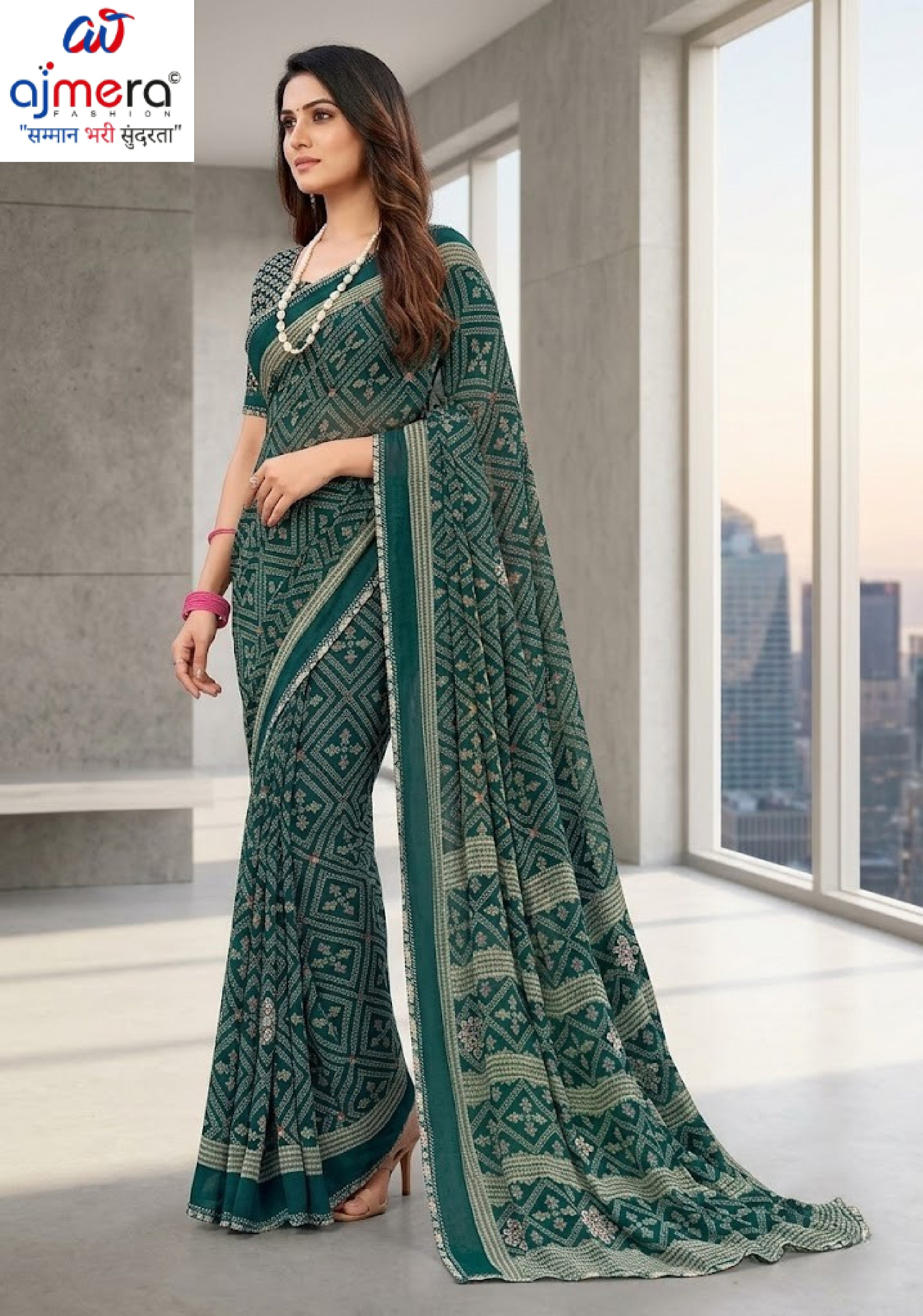 Elegant Printed Saree with Designer Blouse Piece for Festive Wear | VDT-DISCO-10