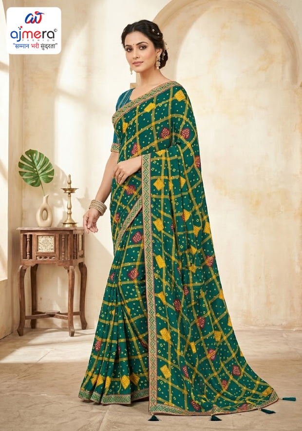 Stylish Printed Saree with Blouse Piece for Traditional Celebrations  | CAS-MAHARANI