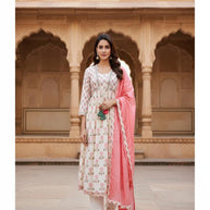 Designer Premium Kurti Pant Dupatta Set for Women | DKF-DG-515
