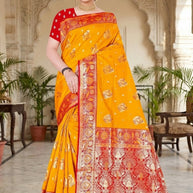 Modern Elegance Jacquard Silk Saree With Blouse Piece | DPM-SPARKLE CHINON