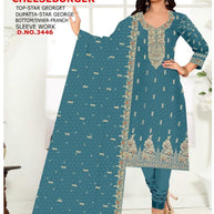 Premium Georgette Unstitched Suit Set | PCH-CHEESE BURGER