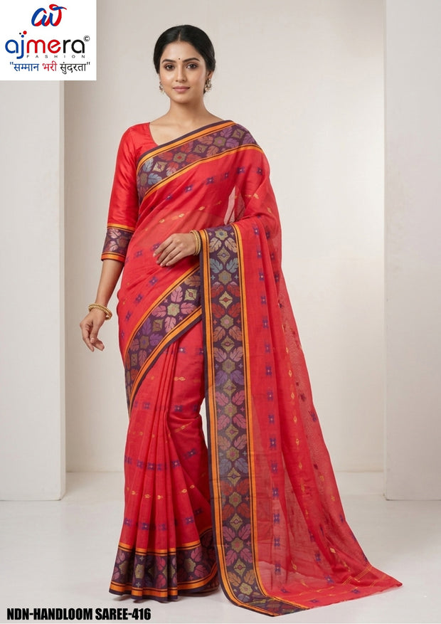 Cotton Saree with Without Blouse for Premium Ethnic and Traditional Wear | NDN-HANDLOOM SAREE-416