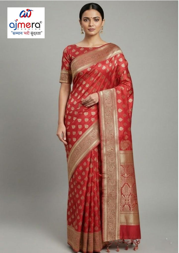 Rich Jacquard Silk Saree with Blouse Piece for Sophisticated Ethnic Style | SBV-SS-5-2290