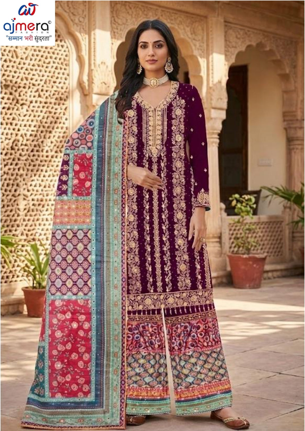 Premium Fox Designer Unstitched Suit | PCH-COCONUT