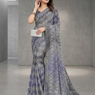 Chic Printed Saree with Blouse Piece for Sophisticated Ethnic Style | RDD-ANKITA