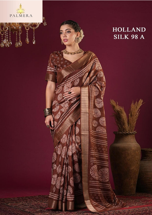 Holland Silk Kota Silk Saree with Blouse for Premium Ethnic and Traditional Wear | ALL-HOLLAND SILK-98