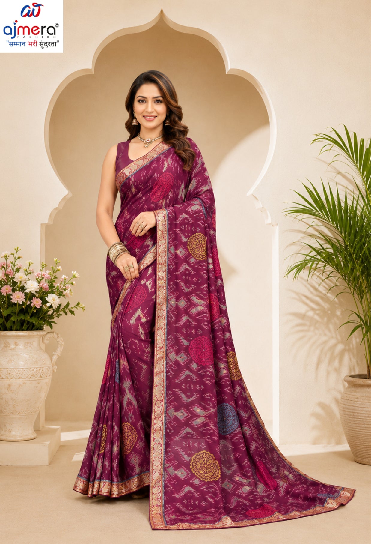 Trendy Printed Saree with Blouse Piece for Women’s Ethnic Wardrobe | RDD-NIKITA