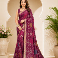 Trendy Printed Saree with Blouse Piece for Women’s Ethnic Wardrobe | RDD-NIKITA