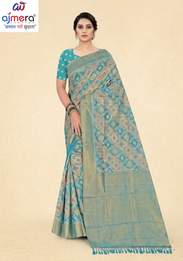 Stylish Jacquard Silk Saree with Blouse Piece for Festive Collection | TUL-CHANDRAMUKHI COTTON VOL-01