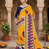 Trendy Printed Saree with Blouse Piece for Women’s Ethnic Wardrobe  | SNR-TONER
