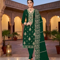 Premium Jaam Unstitched Suit Set | KVF-PINKY