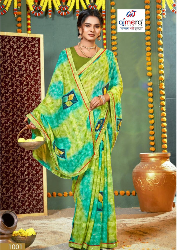 Beautiful Printed Saree with Blouse Piece for Cultural Celebrations | PRM-ANGOORI