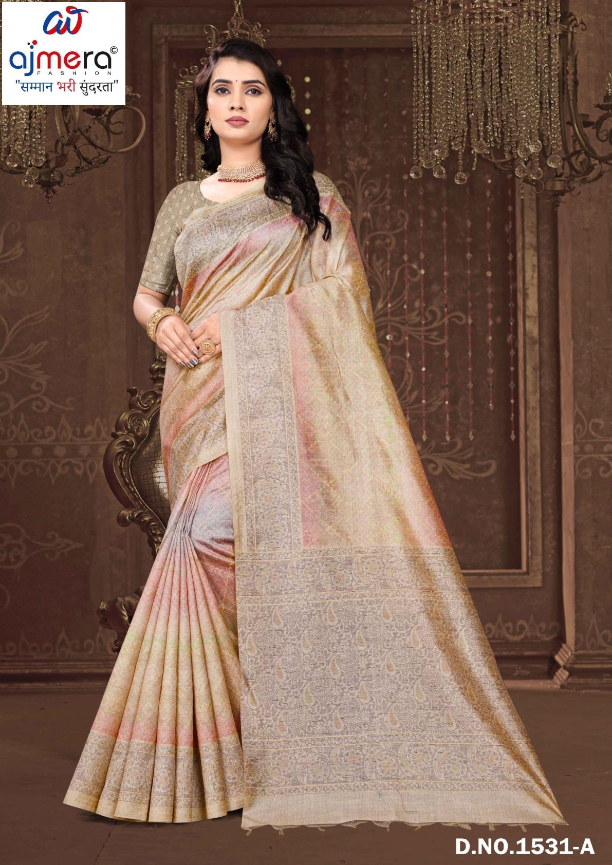 Premium Cotton Saree with Blouse Piece for Premium Ethnic and Traditional Wear | PUT-DILRUBA