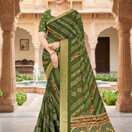 Trendy Printed Saree with Blouse Piece for Women’s Ethnic Wardrobe | GLC-KANCHI SILK