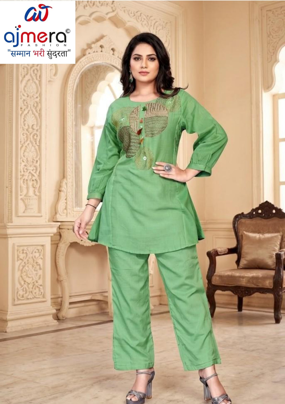 Designer Contemporary Co-Ord Kurti Set for Women | SMY-ALORA