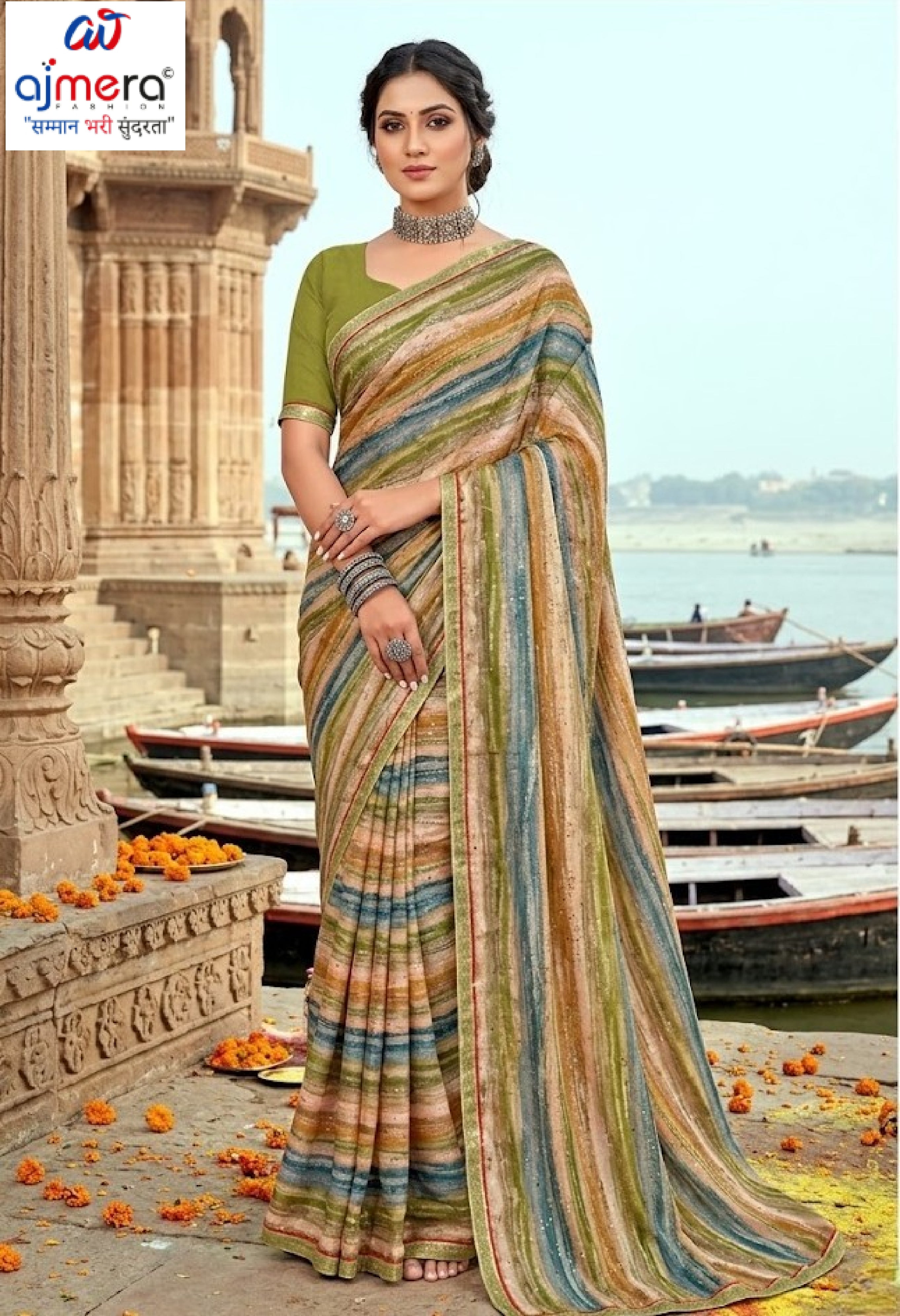 Graceful Printed Saree with Blouse Piece for Modern Ethnic Fashion | PRM-NEW FASHION