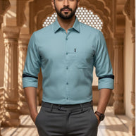 Mens Shirt Manufacturer India for Bulk Orders | MRS-SATIN SELF DESIGN