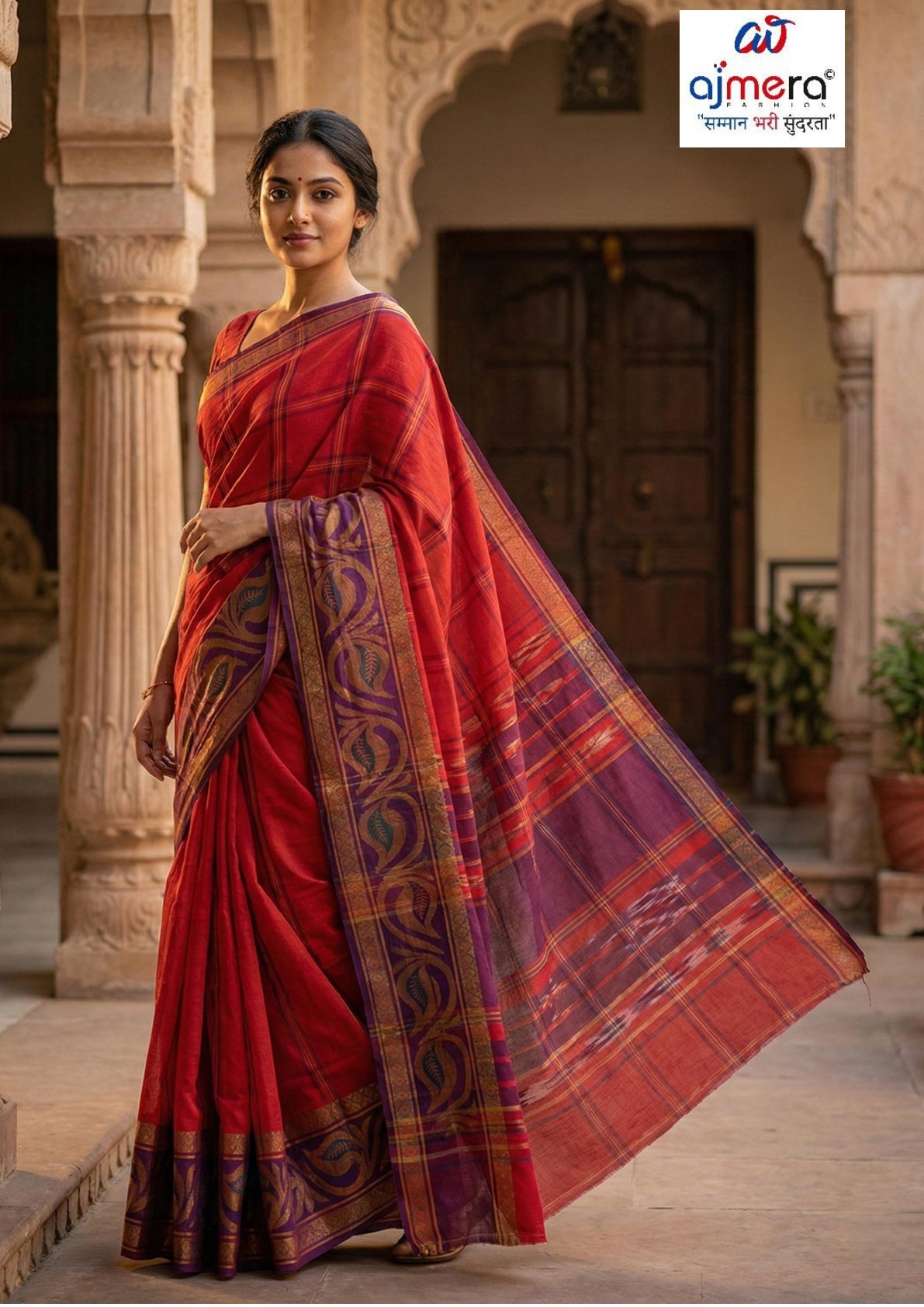 Soft Cotton Saree with Without Blouse for Premium Ethnic and Traditional Wear | NDN-HL SAREE-22