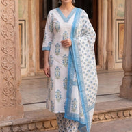 Designer Ethnic Premium Kurti Set for Women | INDO-KH0WH13098