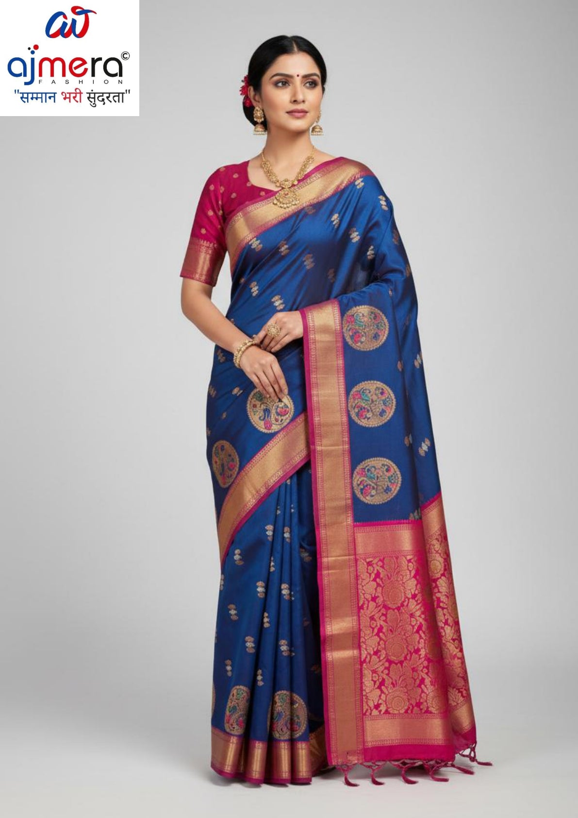 Stylish Jacquard Silk Saree with Blouse Piece for Festive Collection | WON-URMILA