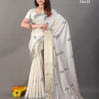 Apricot Linen Saree with Blouse for Premium Ethnic and Party Wear | ALL-APRICOT-344
