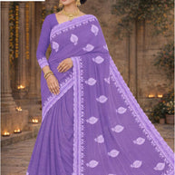 Georgette Dyed Matching Saree with Blouse Piece for Premium Ethnic and Traditional Wear | RRJ-SAWAN-1