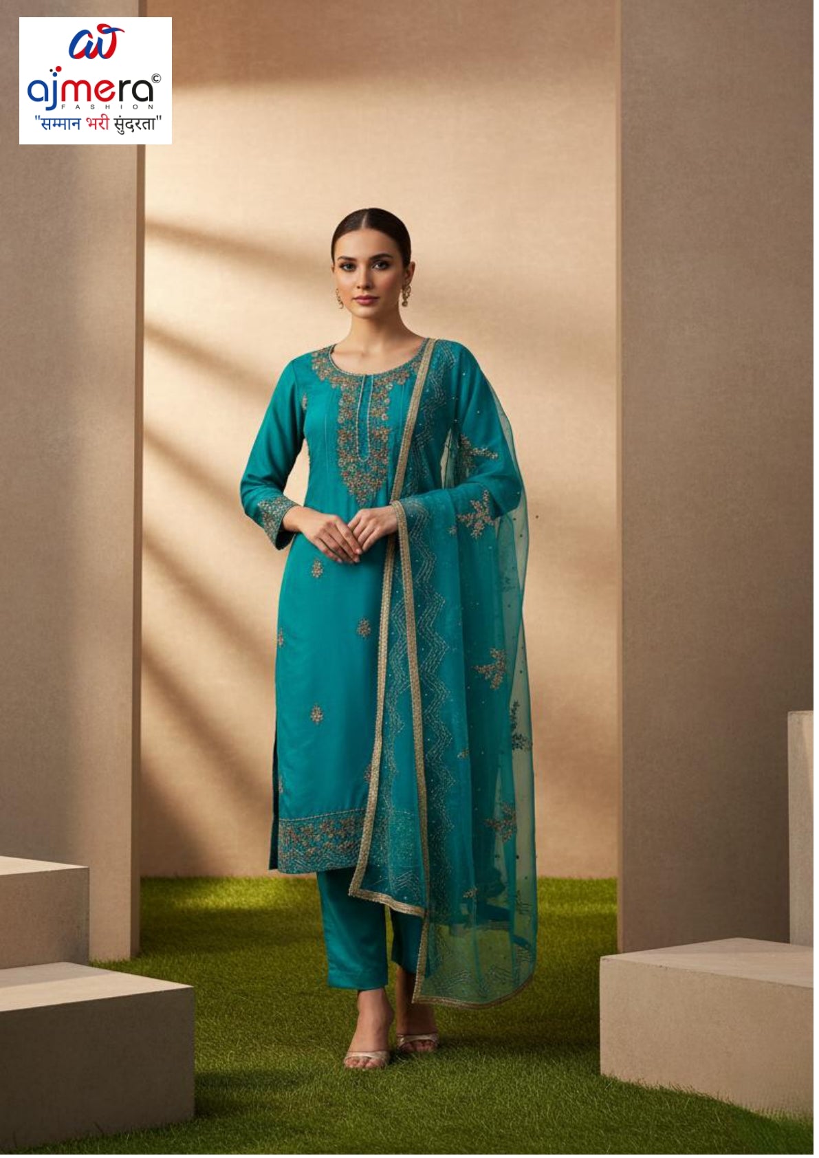 Premium Glass Organza Unstitched Suit Set | BKE-KOMAL