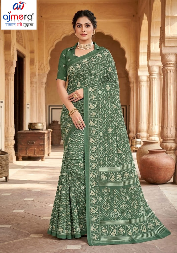 Classic Printed Saree with Blouse Piece for Timeless Traditional Style | PUS-DREAM GIRL-600
