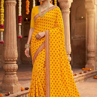 JP-Lycra Dyed Matching Saree B2B Supplier without Blouse for Premium Ethnic and Traditional Wear | JP-IPL