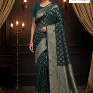 Chic Rapier Silk Matching Saree With Blouse Piece | RKI-1108