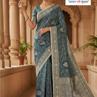 Classic Jacquard Silk Saree with Blouse Piece for Elegant Traditional Look | SBV-SS-5-1604