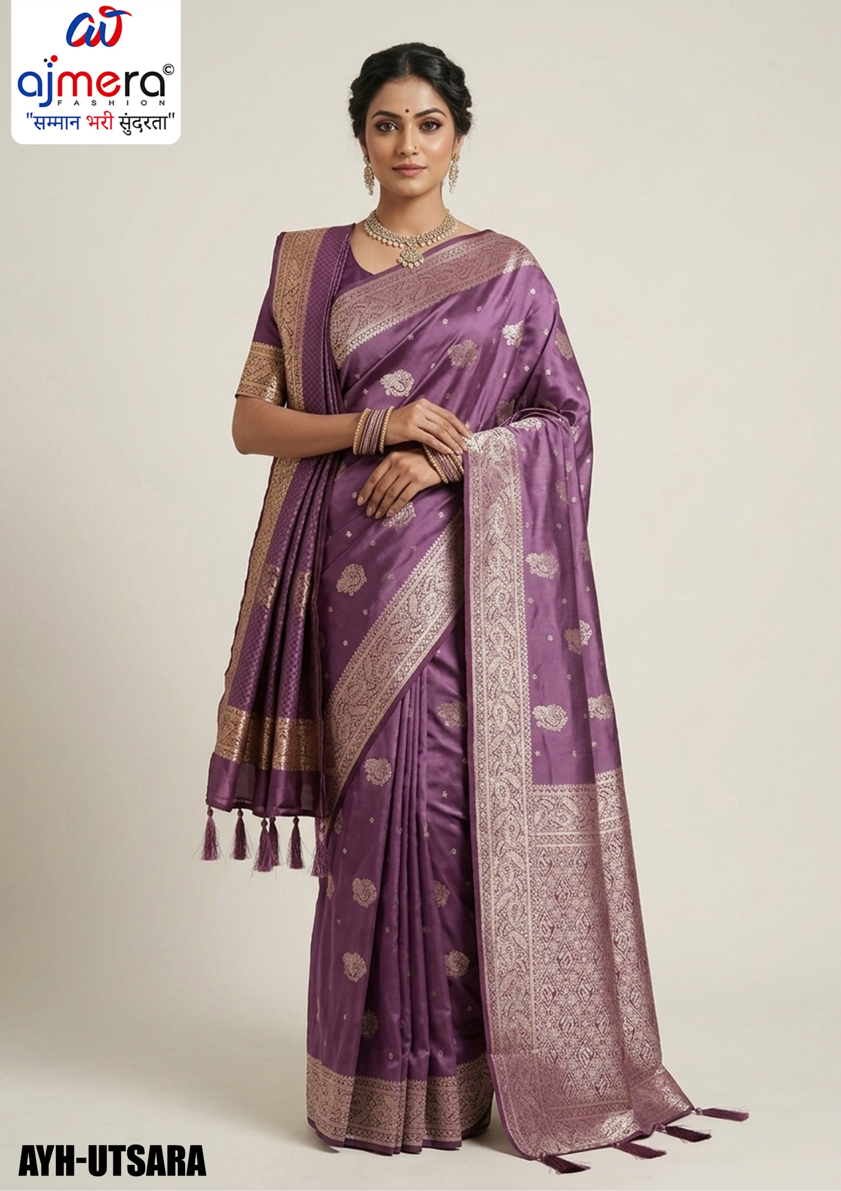 Rapier Jacquard Silk Saree With Blouse Piece | AYH-UTSARA