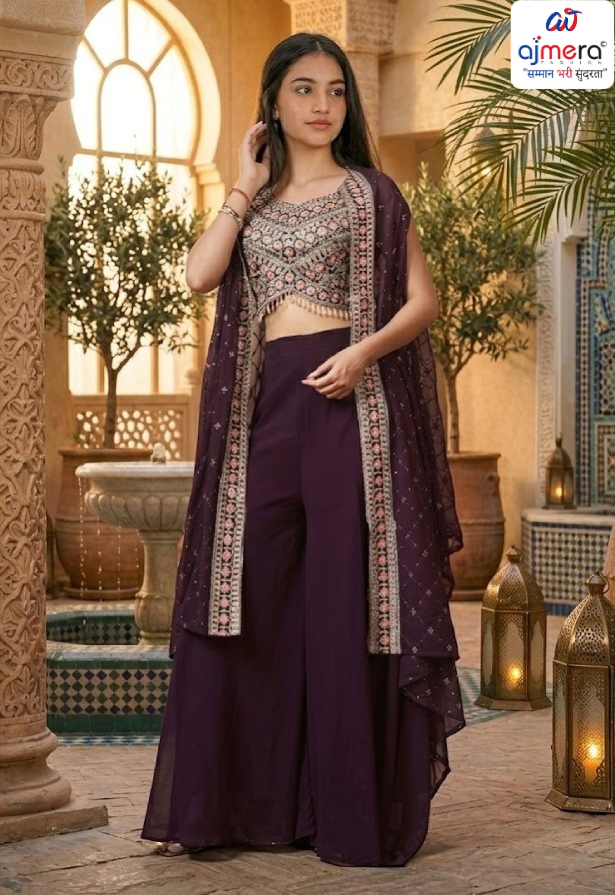 Designer Georgette Gown for Women | JNX-SIMAR15-L