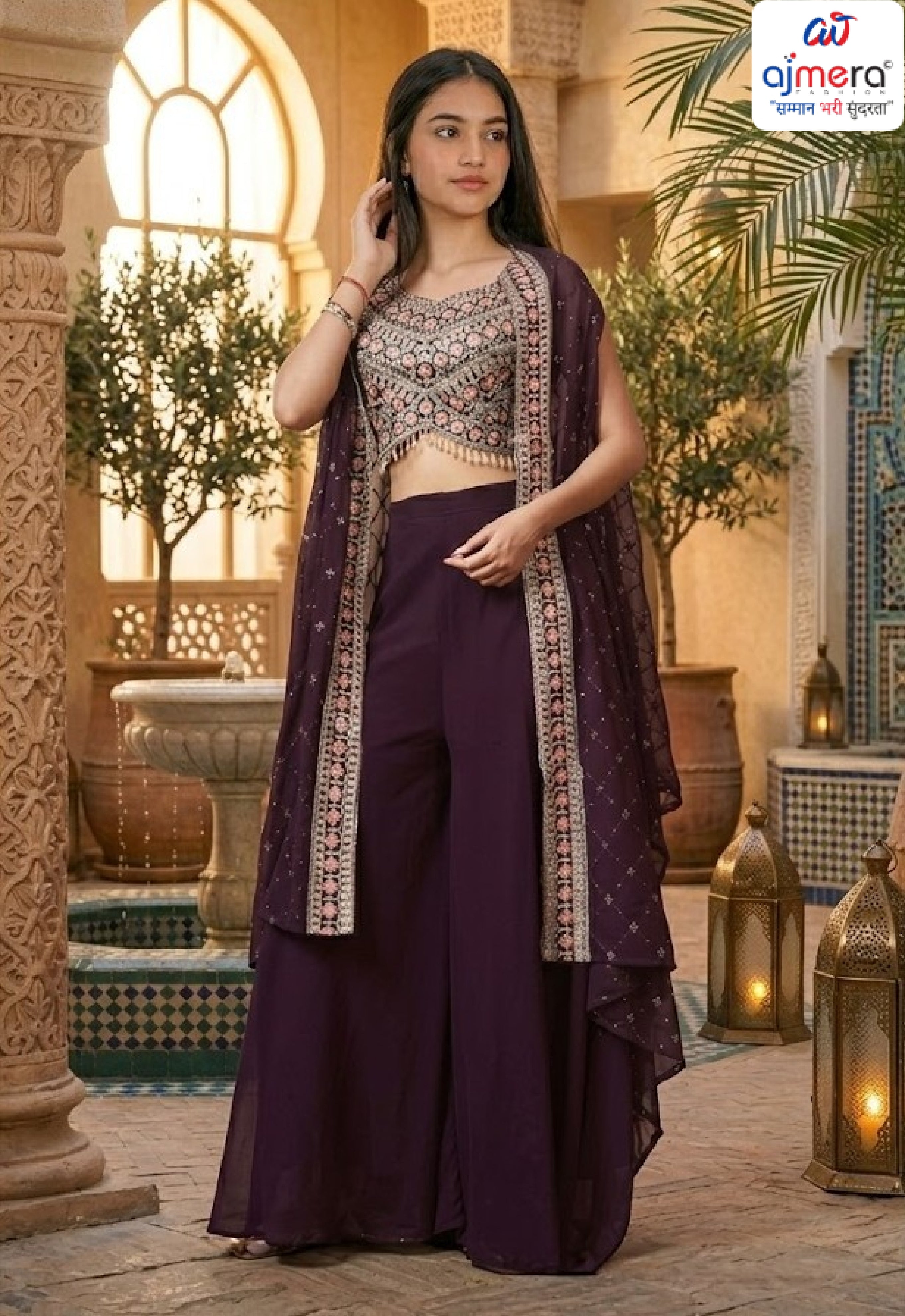 Designer Georgette Gown for Women | JNX-SIMAR15-L