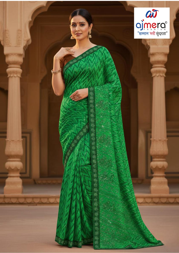 Reniyal Print Loose Saree without Blouse for Premium Ethnic and Traditional Wear | CAS-AMBIKA