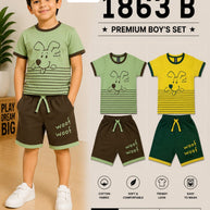 Kids T-Shirt Half Pant Wholesale in Surat | GEE-1863
